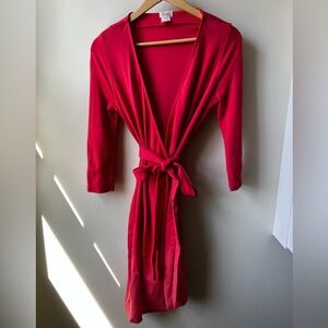 TUCKERNUCK PERSIFOR Louise Wrap Dress Stretch‎ Coral Feminine USA Girly S